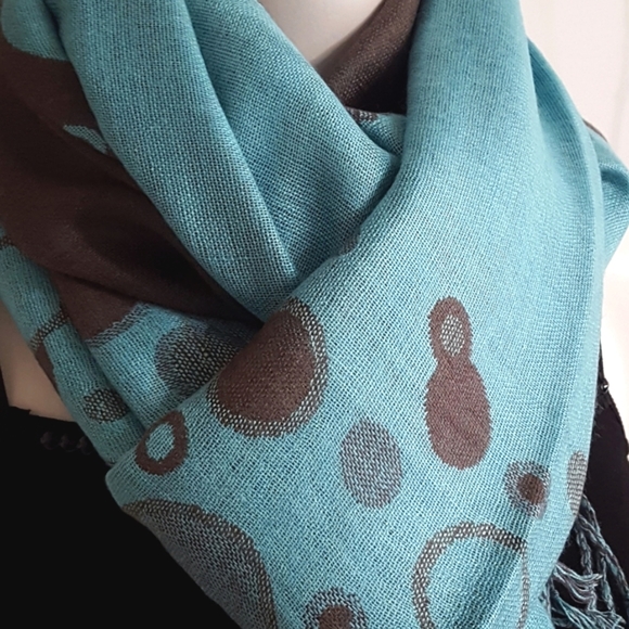 90's Pashmina🔥Reversible Large Blanket Scarf|NWOT - Picture 5 of 6